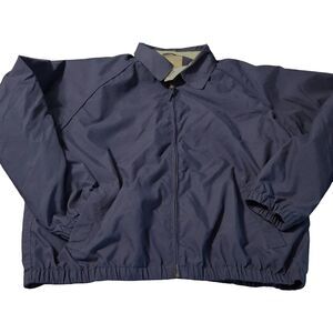 Haggar Generations Mens Jacket Blue Size XL 100% Polyester Long Sleeve Zip Up